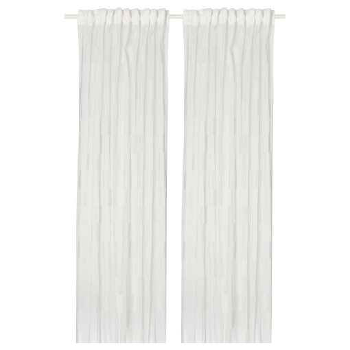 BERGNEJLIKA, net curtains with heading tape 1 pair, 145x280 cm, 106.299.86