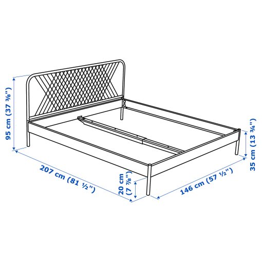 NESTTUN, bed frame, 140X200 cm, 191.580.19