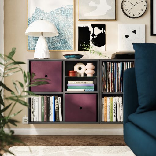 EKET, wall-mounted shelving unit with 4 compartments, 192.858.33