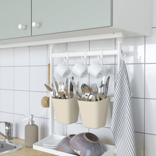 SUNNERSTA, kitchen organiser set/no drill/dish drainer/hook, 193.384.26