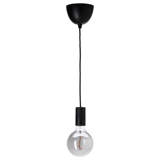 SUNNEBY/MOLNART, pendant lamp with light bulb, 125 mm, 194.783.13