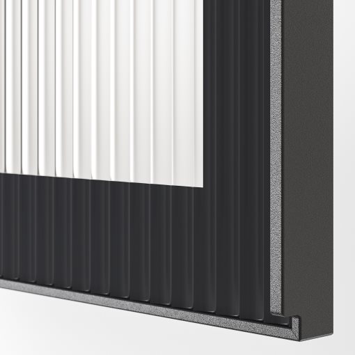 METOD, ντουλάπι τοίχου με ράφια/2 γυάλινες πόρτες, 80x80 cm, 194.906.59