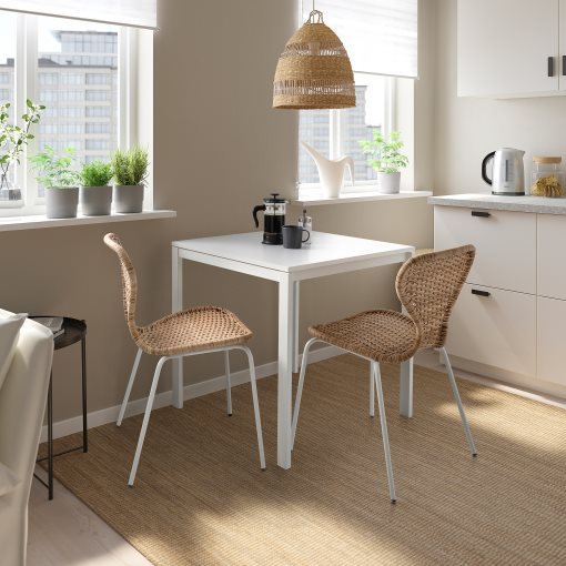 MELLTORP/ALVSTA, τραπέζι και 2 καρέκλες, 75x75 cm, 194.907.63