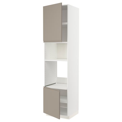 METOD, high cabinet for oven/microwave with 2 doors/shelves, 60x60x240 cm, 194.921.87