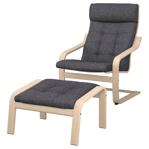 POÄNG, armchair and footstool, 195.020.92