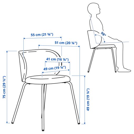 EKEDALEN/KRYLBO, τραπέζι και 4 καρέκλες, 120/180 cm, 195.363.32
