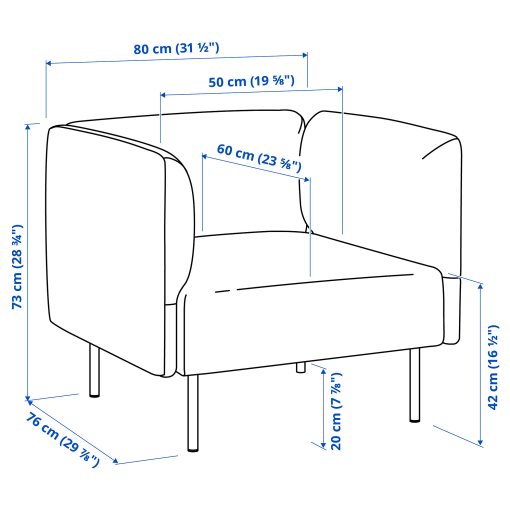 LILLEHEM, armchair with side table, 195.697.37