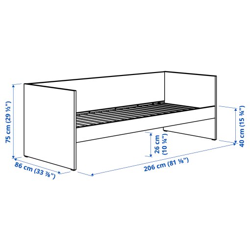 VIHALS, day-bed with 1 mattress, 80x200 cm, 195.805.65