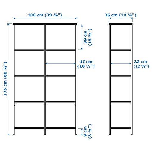 VITTSJÖ, shelving unit, 100x175 cm, 202.133.12