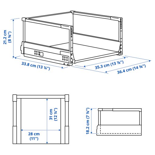 MAXIMERA, drawer high, 40x37 cm, 202.850.21