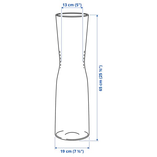 TIDVATTEN, vase, 65 cm, 203.359.93