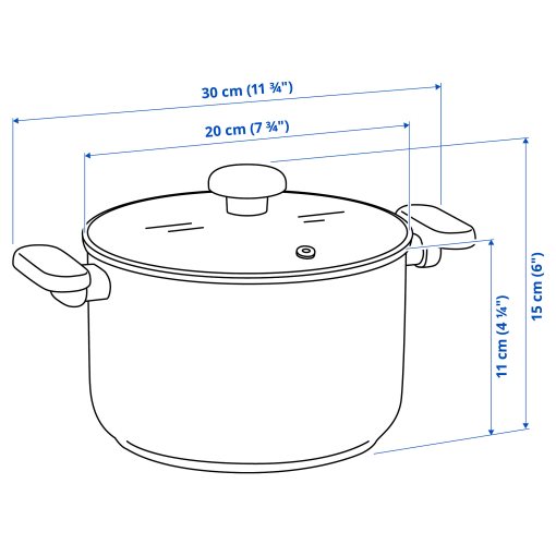 MIDDAGSMAT, pot with lid, 3 l, 204.637.11