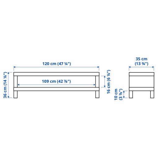 LACK, TV bench, 120x35x36 cm, 204.989.37