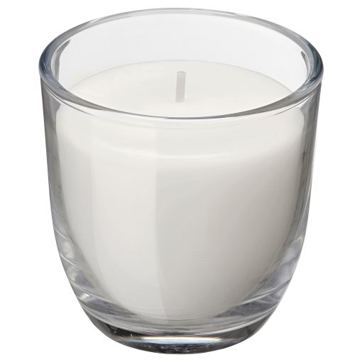 JUBLA, unscented candle in glass, 7.5 cm, 205.068.57