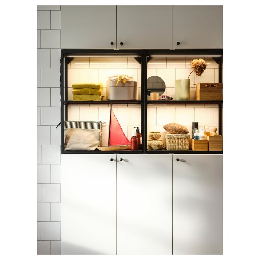 SILVERGLANS, ταινία φωτισμού μπάνιου με ενσωματωμένο φωτισμό LED/ ρυθμιζόμενης έντασης, 60 cm, 205.292.17