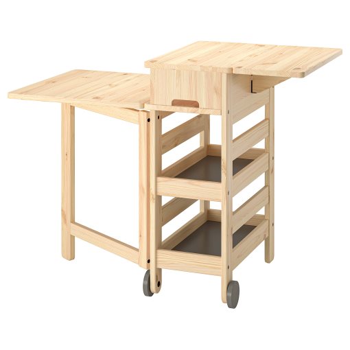 RESARO, mobile drop-leaf table with storage, 205.333.37