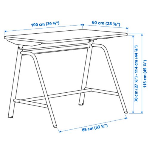 GLADHÖJDEN, desk sit/stand, 100x60 cm, 205.416.10