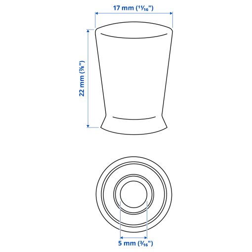 TÄRNESTAD, πόμολο, 2 τεμ. 17 mm, 205.428.60