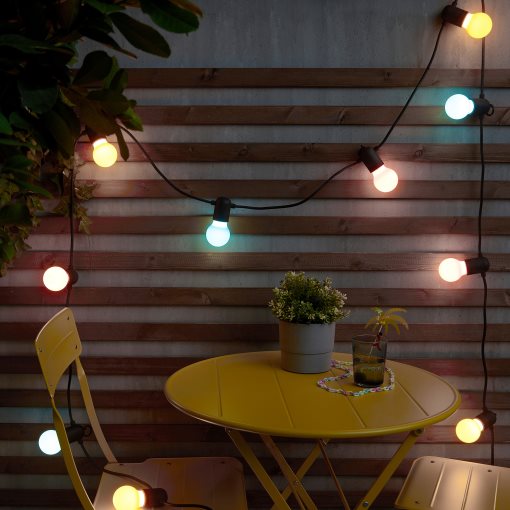 SOMMARLÅNKE, lighting chain with built-in LED light source/12 bulbs/outdoor, 205.443.31