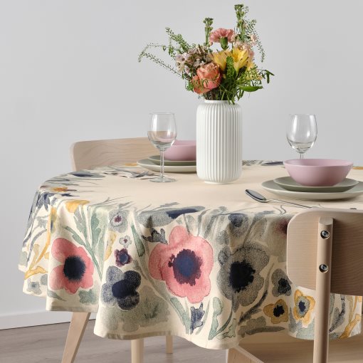 SOMMARFLOX, tablecloth patterned flower, 150 cm, 205.492.96
