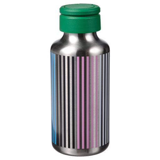 ENKELSPÅRIG, water bottle/striped, 0.5 l, 205.493.43