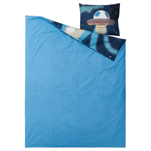 AFTONSPARV, duvet cover and pillowcase/space, 150x200/50x60 cm, 205.540.37