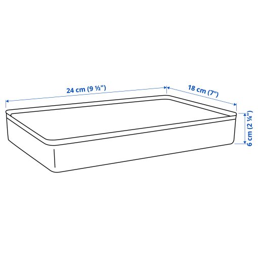 HARVMATTA, κουτί με διαχωριστικά, 24x18x6 cm, 205.553.05