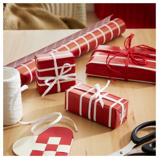 VINTERFINT, gift wrap roll/stripe pattern, 3x0.7 m, 205.557.96