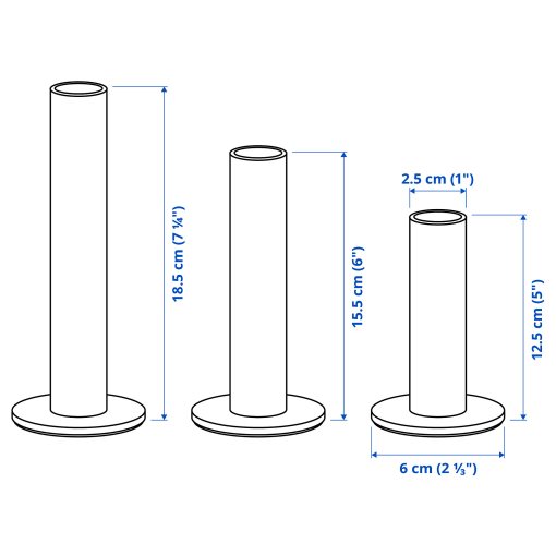 TUVKORNELL, candle holder, set of 3, 205.566.25