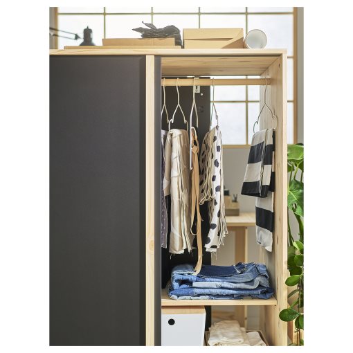 GLAMBERGET, wardrobe with 3 sliding doors, 117x63x150 cm, 205.645.12