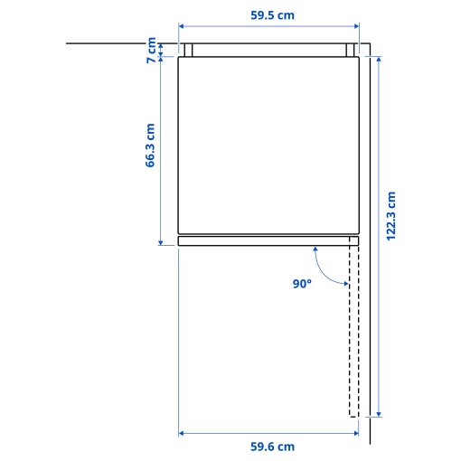 ALINGSAS, ψυγείο/καταψύκτης/ελεύθερο/IKEA 500, 210/106 l, 205.679.59