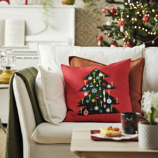 VINTERFINT, cushion cover/Christmas tree, 50x50 cm, 205.802.82