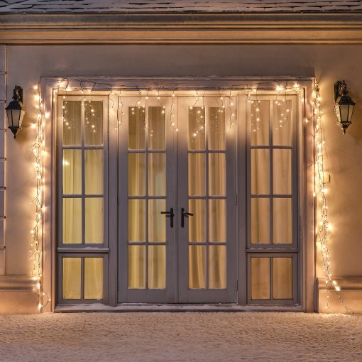 STRÅLA, chain with built-in LED light source/with 200 lights/outdoor/icicle-shaped, 205.824.98