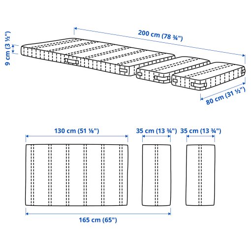 NATTSMYG, foam mattress for extendable bed, 80x200 cm, 205.930.05
