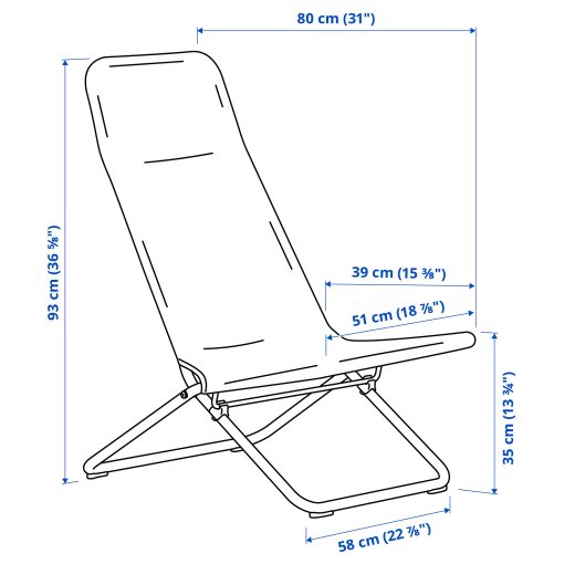 VIGGSÖ, foldable lounge chair/outdoor, 205.970.70