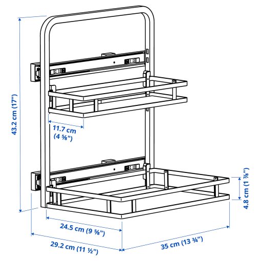 UTRUSTA, under-sink organiser, 29x35x43 cm, 206.027.31