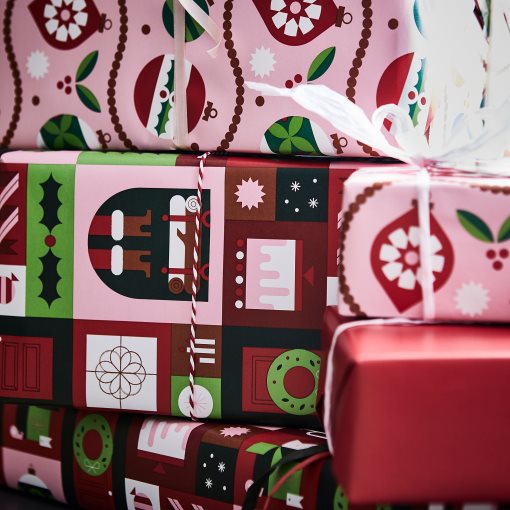 VINTERFINT, gift wrap roll/3 pack, 3x0.7 m/2.10 m², 206.029.72