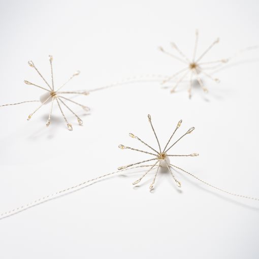 STRÅLA, lighting chain with built in LED light source/10 lights/battery-operated, sparkler, 206.066.54