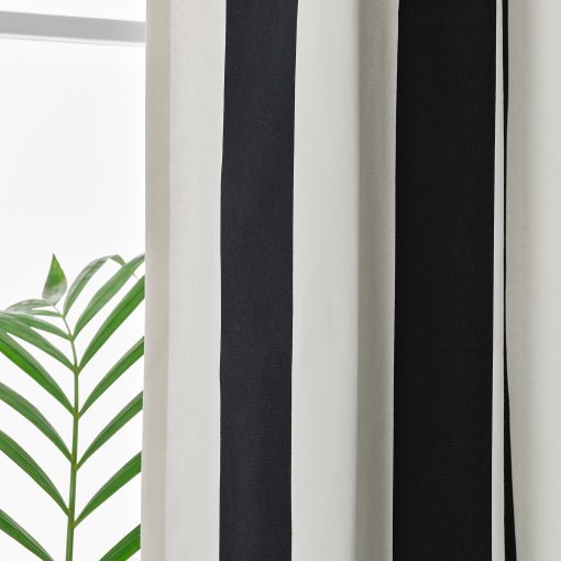 SLANHOSTMAL, κουρτίνα με κρίκους, 2 τεμ. 145x300 cm, 206.078.42