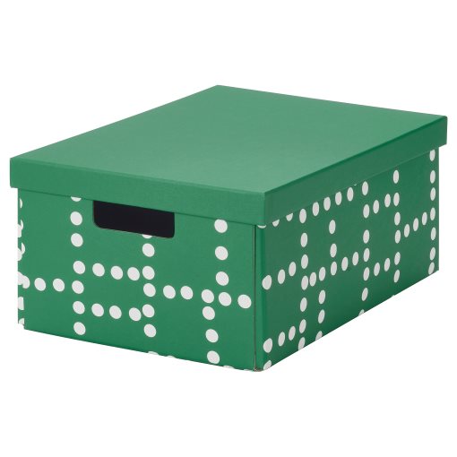 FJÄDERHARV, storage box with lid, 25x35x16 cm, 206.200.99