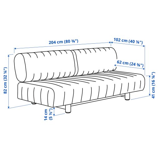 IKEA PS 2026, 3 seat sofa bed, 206.203.44