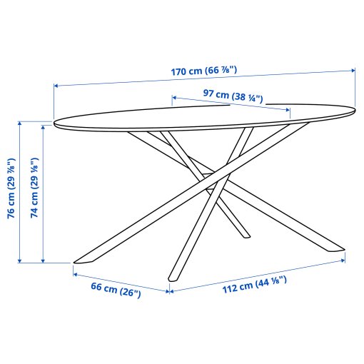 NORRMJÖLE, table, 170x97 cm, 206.205.65