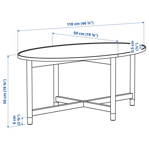 VALNÄS, coffee table, 118x50 cm, 206.280.38