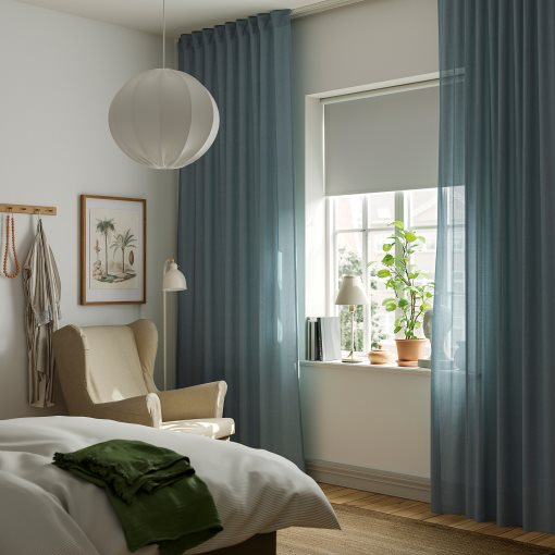RITVA, curtains with heading tape and tie-backs/1 pair, 145x280 cm, 206.336.76