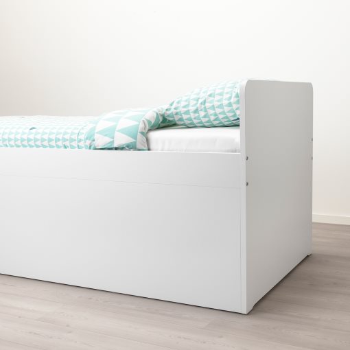 SLÄKT, bed frame with storage+slatted bedbase, 292.919.56