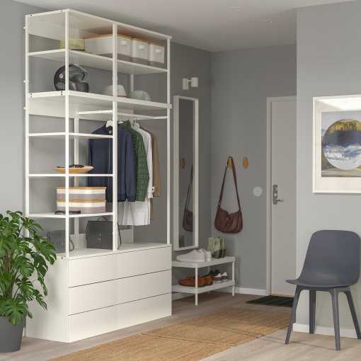PLATSA, wardrobe with 6 drawers, 140X42X241 cm, 293.243.20