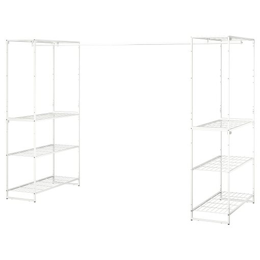 JOSTEIN, shelving unit with clothes rod/in/outdoor/wire, 61x166/270x180 cm, 294.372.80