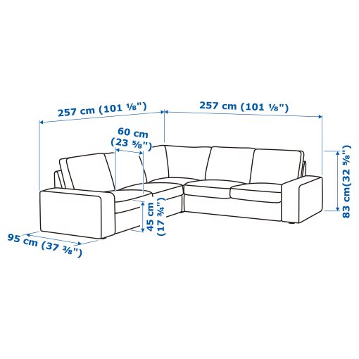 KIVIK, corner sofa, 4-seat, 294.404.71
