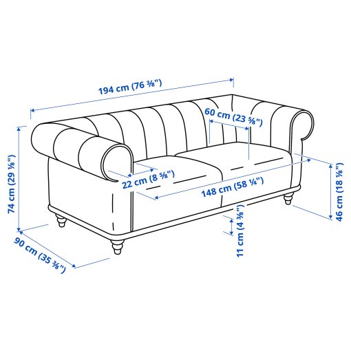 VISKAFORS, διθέσιος καναπές, 294.432.62