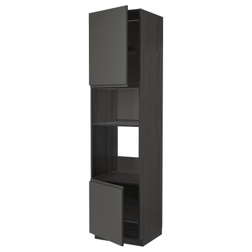 METOD, ψηλό ντουλάπι για φούρνο μικροκυμάτων με 2 πόρτες/ράφια, 60x60x240 cm, 294.563.77